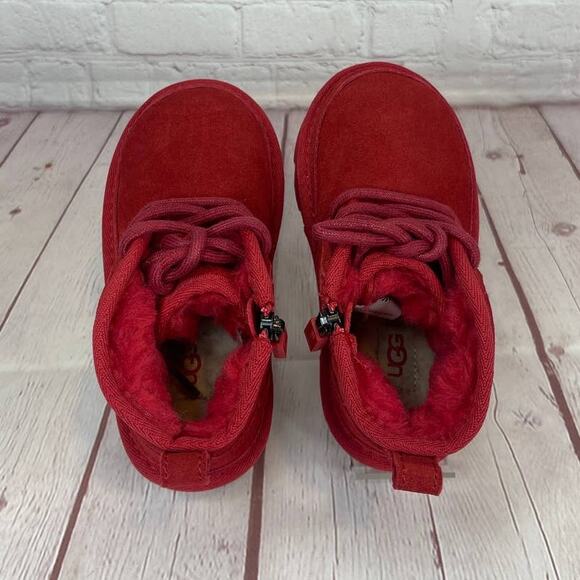 Ugg Neumel II Suede Chukka Red Boots Toddlers Size 9 (S/N 1017320T) - Picture 7 of 10